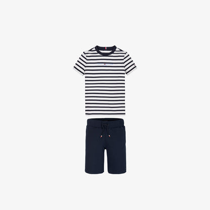 Tommy Hilfiger Çocuk Beyaz/lacivert Şort Takım