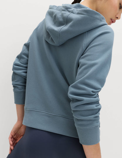 Pamuk Karışımlı Fermuarlı Rahat Kesim Kapüşonlu Sweatshirt