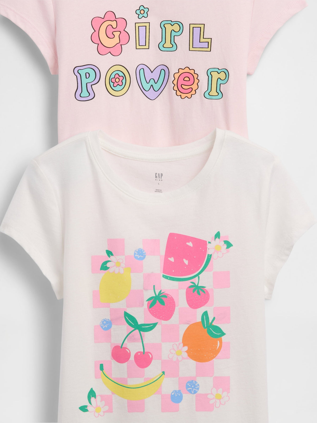 Beyaz Grafik Baskılı T-shirt (2’li)