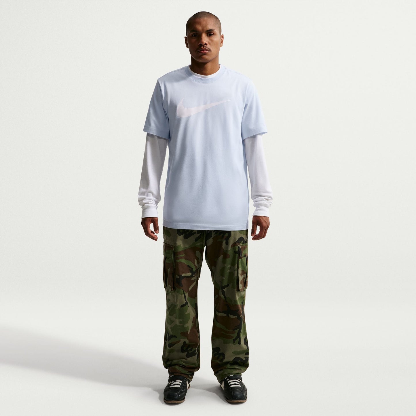 Nike Sportswear Icon Swoosh Erkek Mavi T-shirt