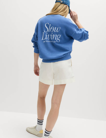 Saf Pamuklu Sweatshirt
