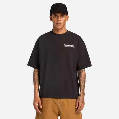 Timberland Outdoor Photo Back Graphic Erkek Siyah T-shirt