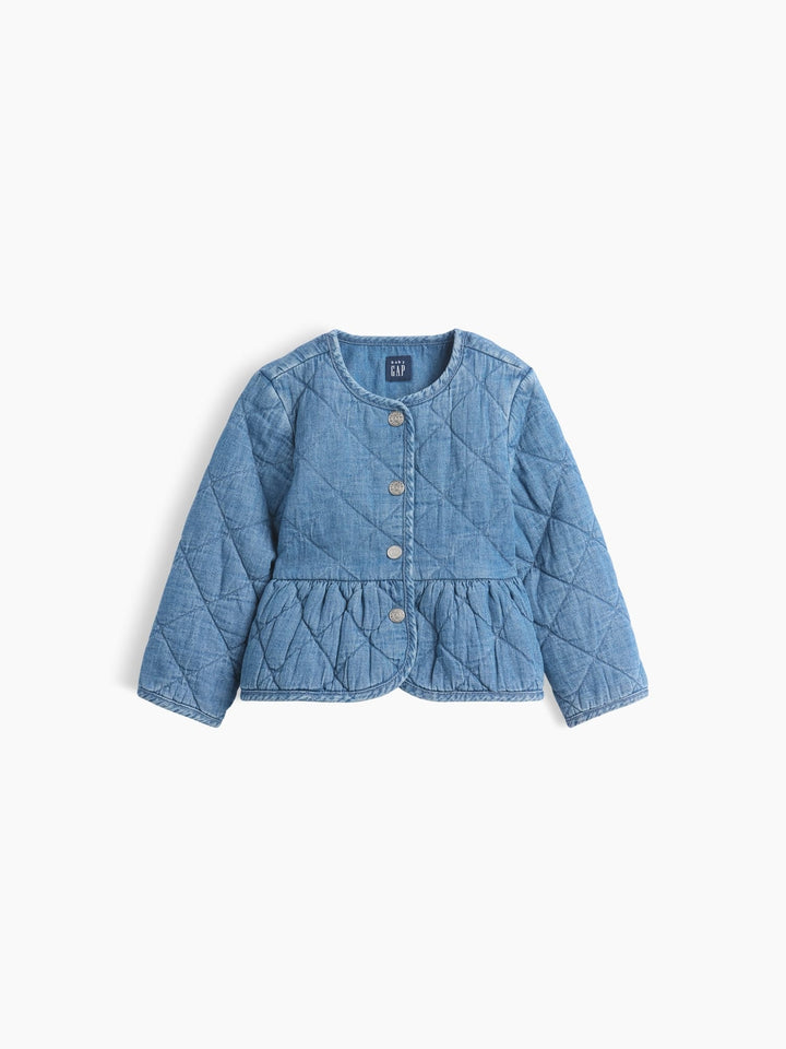 Mavi Kapitone Denim Ceket