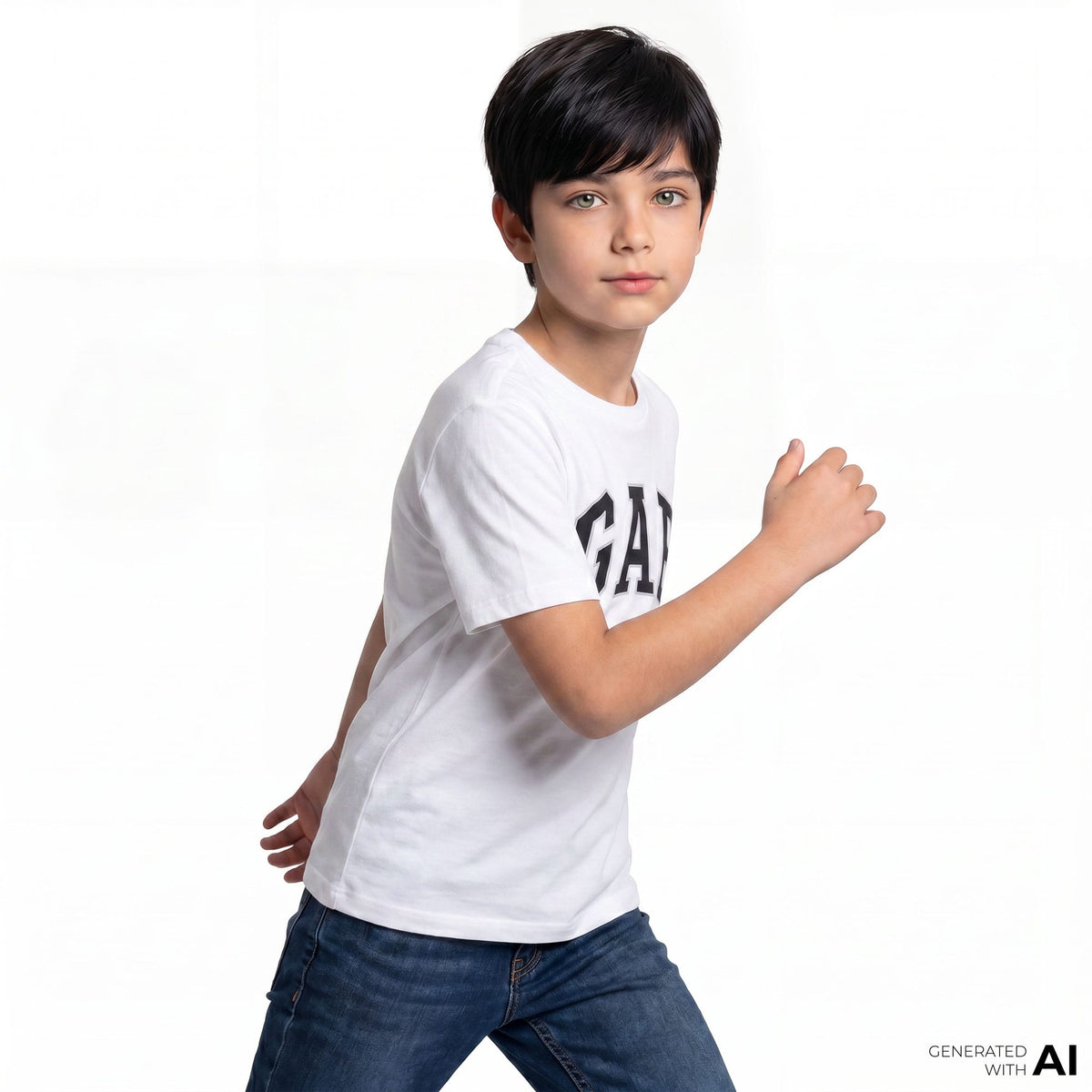 Gap Relaxed Fit Çocuk Beyaz T-shirt