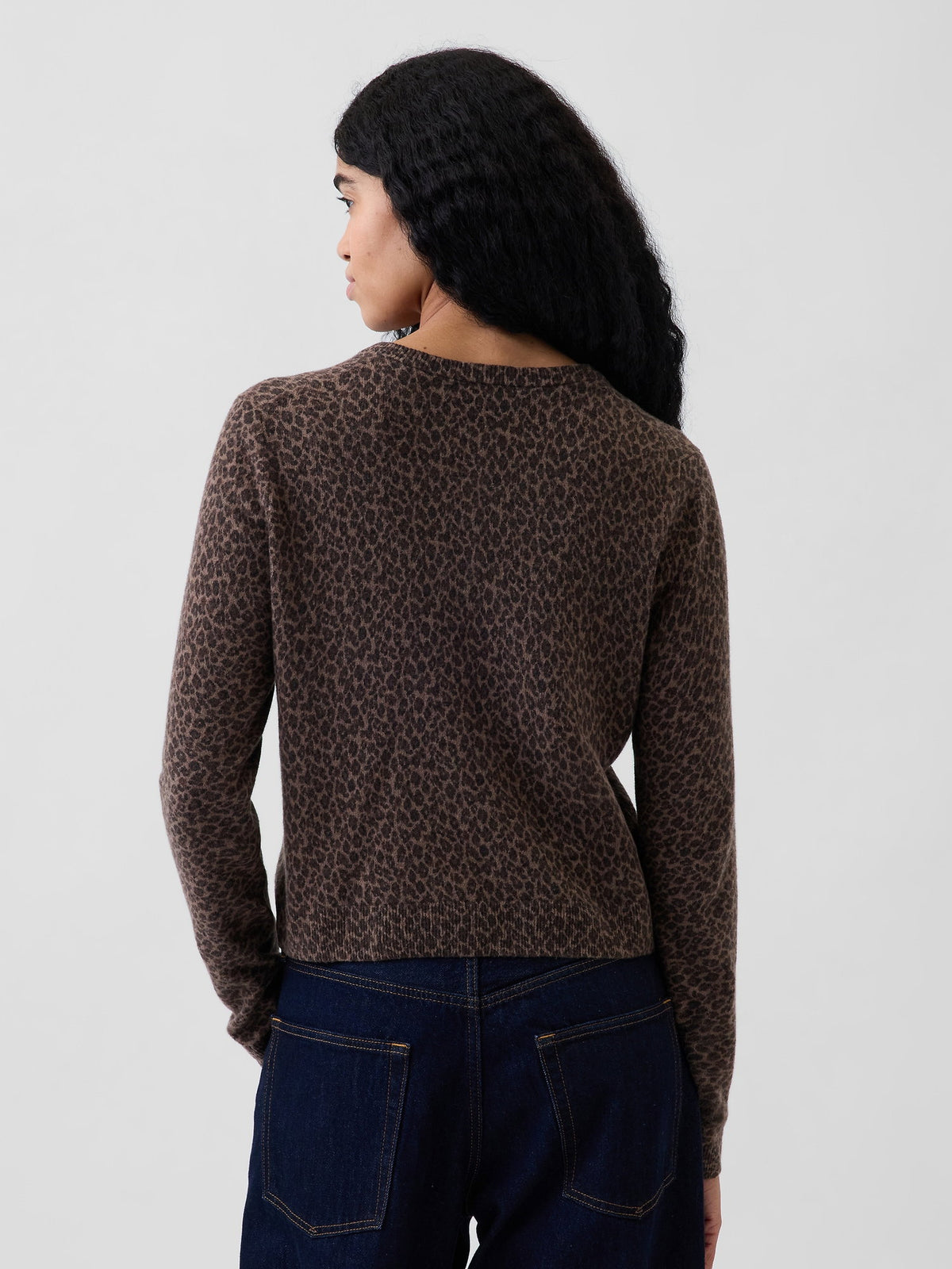 Kahverengi Cashsoft Crop Hırka