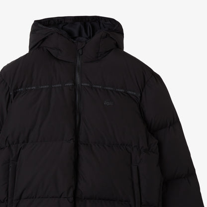 Lacoste Erkek Relaxed Fit Kapüşonlu Siyah Mont
