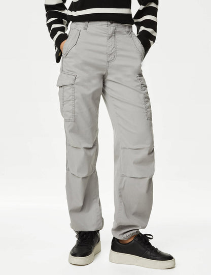Lyocell™ Straight Leg Kargo Pantolon