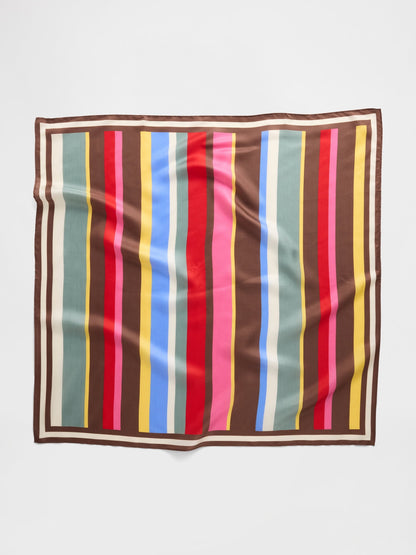 Çok Renkli 100% Ipek Oversized Bandana