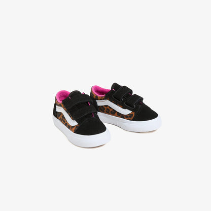 Vans Old Skool Leopar Desenli Bebek Siyah Sneaker