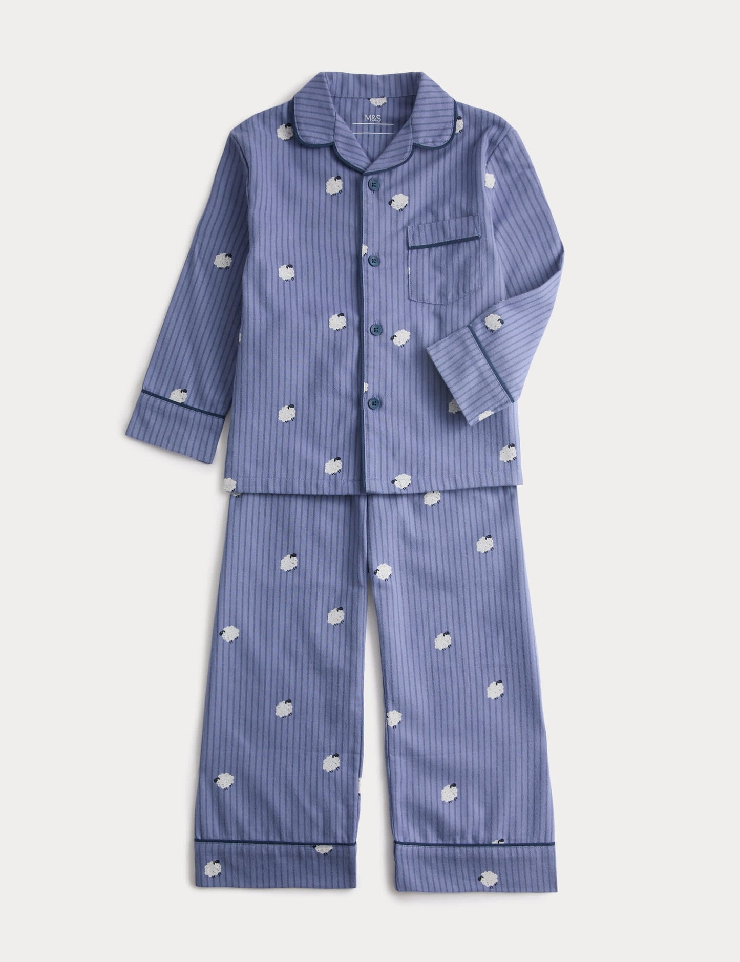 Koyun Desenli Pamuklu Pijama Takımı