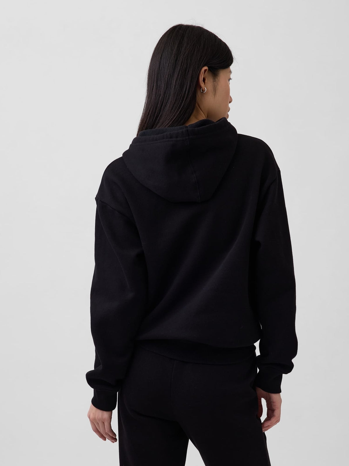 Siyah Gap Logo Fleece Sweatshirt