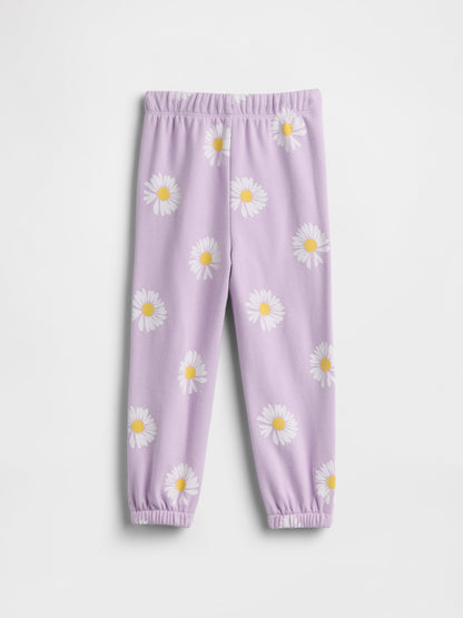 Lila Relaxed Logo Fransız Havlu Kumaş Pull-on Jogger Eşofman Altı