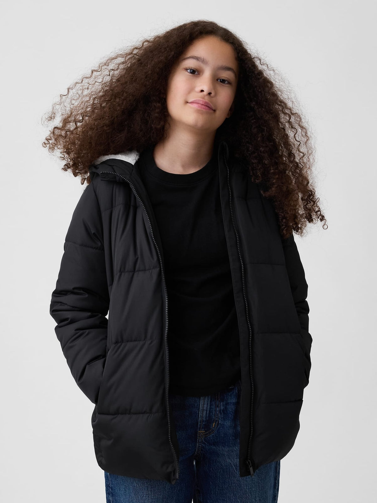 Siyah Şişme Puffer Mont