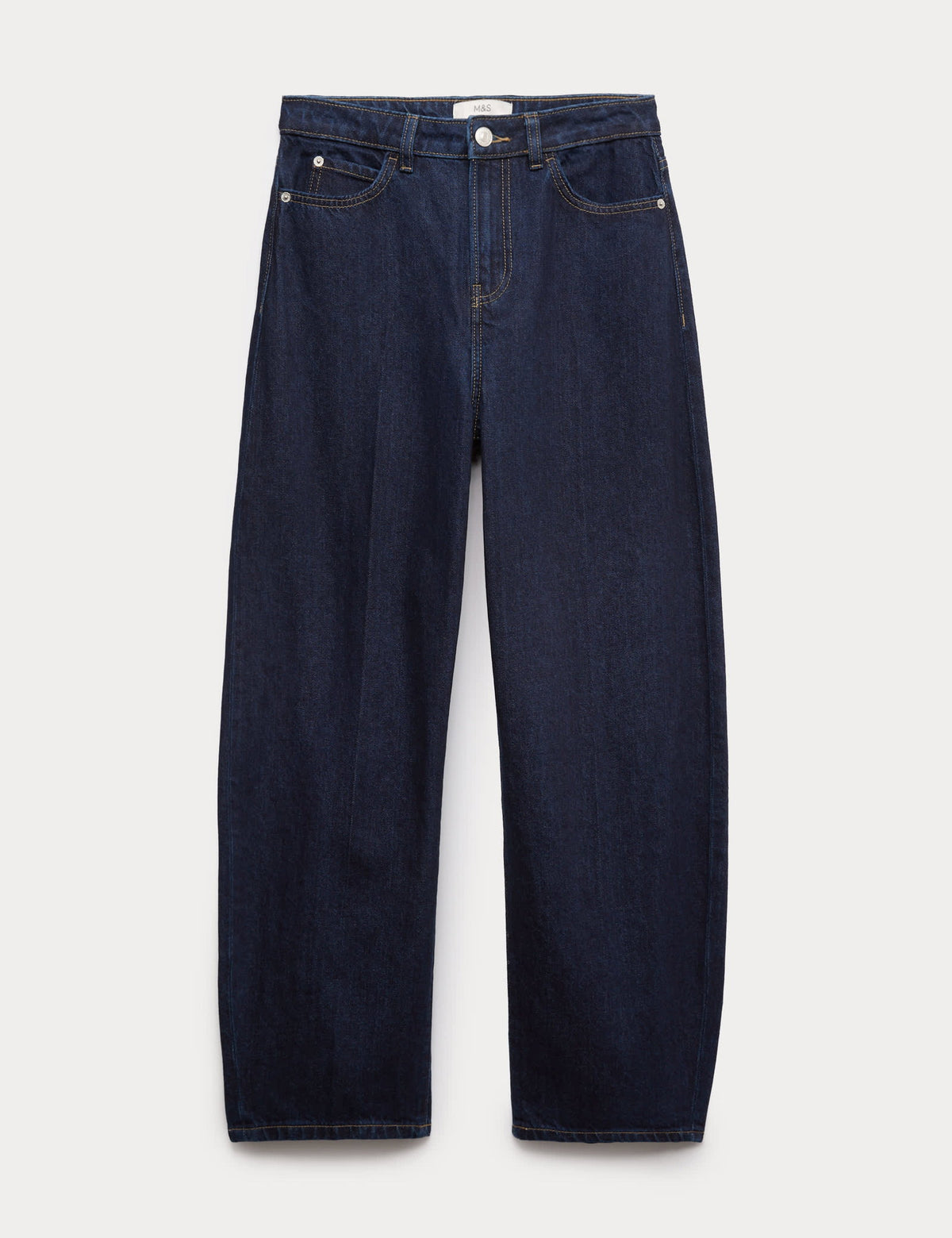 Yüksek Bel Barrel Leg Jean