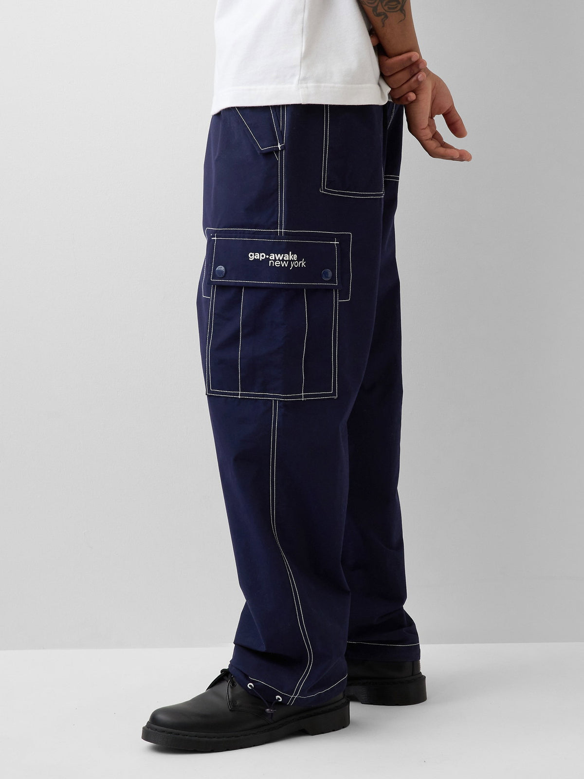 Lacivert Gap × Awake Ny Kargo Baggy Jogger Eşofman Altı