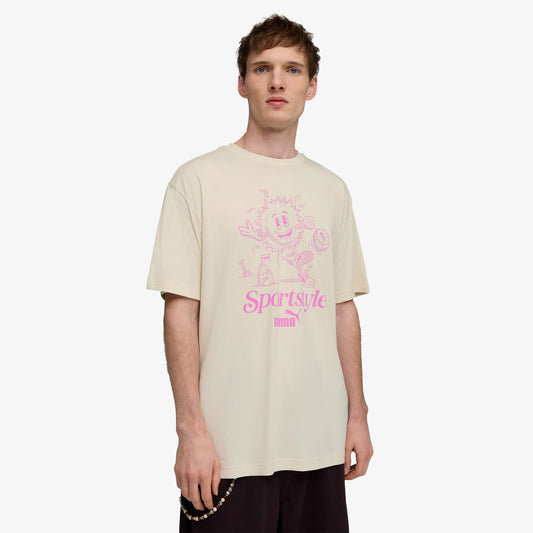 Puma Graphic Erkek Beyaz T-shirt