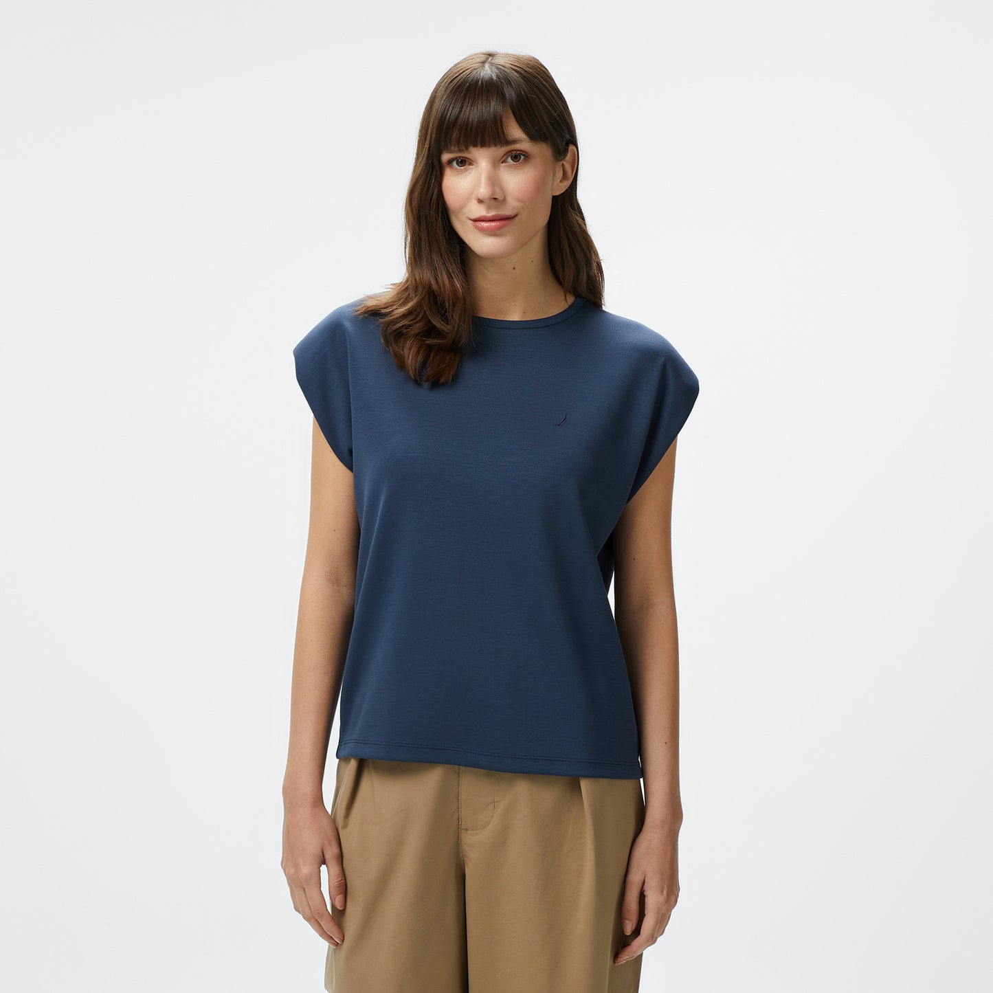 Nautica Kadın Lacivert Regular Fit T-shirt