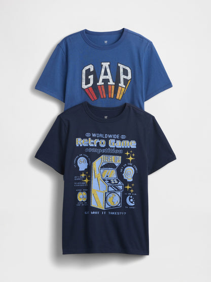 Lacivert Kids Grafik T-shirt (2’li)