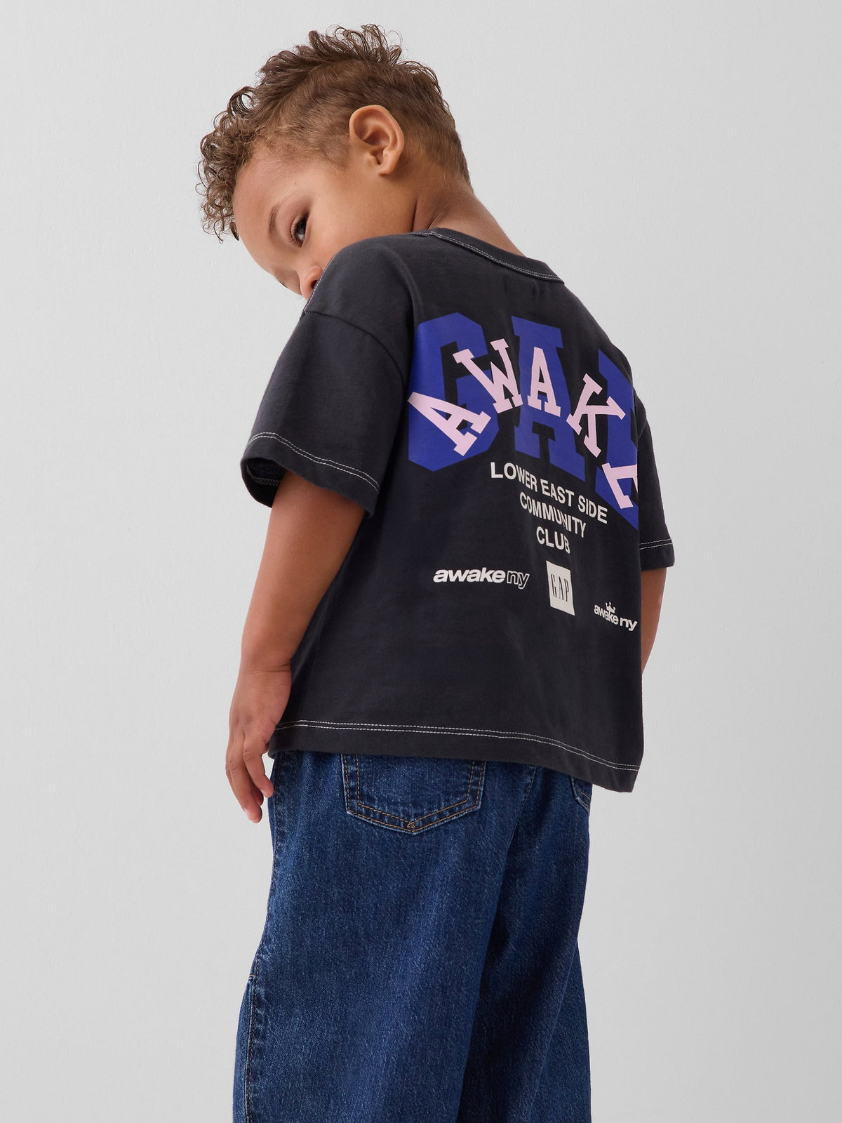 Siyah Gap × Awake Ny Relaxed Logo T-shirt