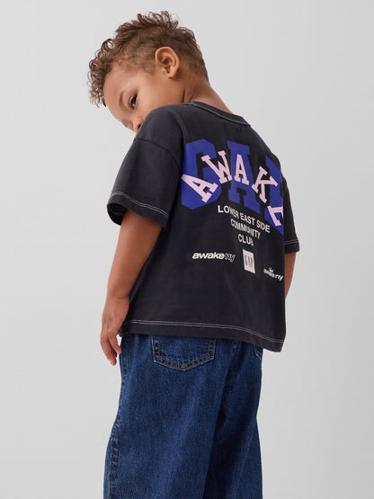 Siyah Gap × Awake Ny Relaxed Logo T-shirt