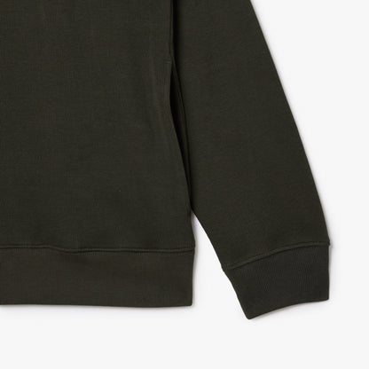 Lacoste Classic Erkek Classic Fit Yarım Fermuarlı Yeşil Sweatshirt