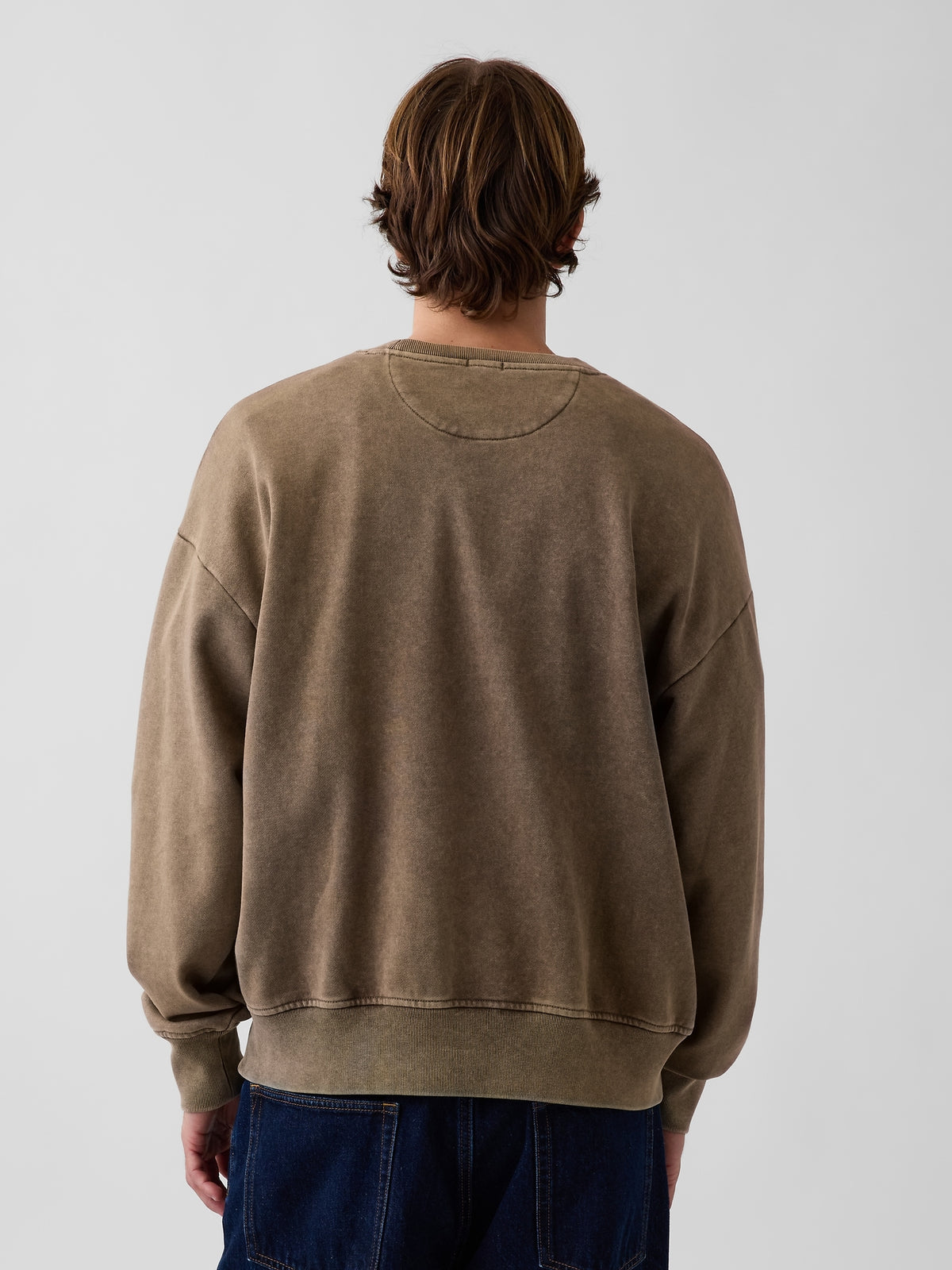 Kahverengi Heavyweight Oversized Logo Sweatshirt
