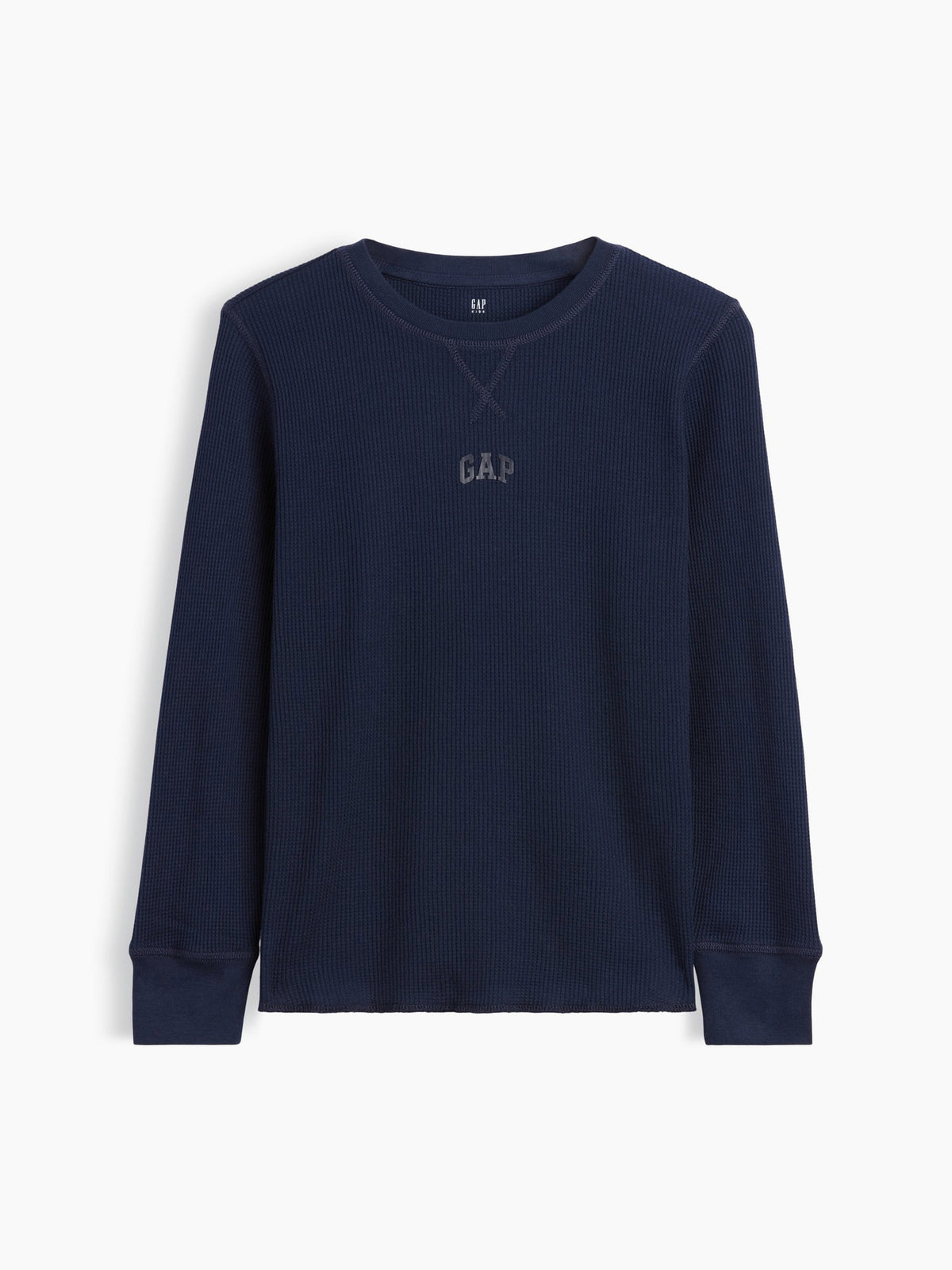 Lacivert Gap Mini-logo Waffle-knit T-shirt