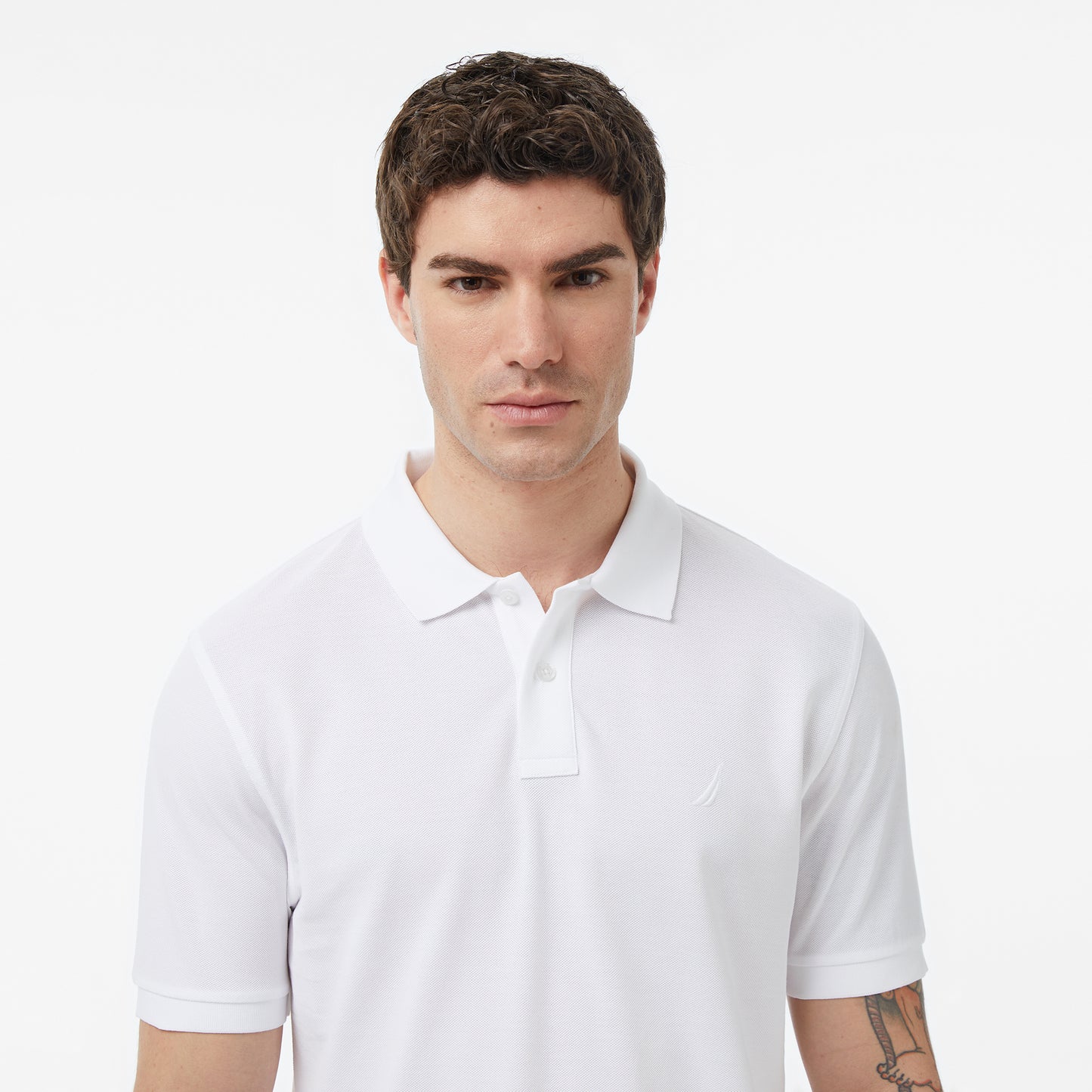 Nautica Erkek Beyaz Regular Fit Polo Yaka T-shirt