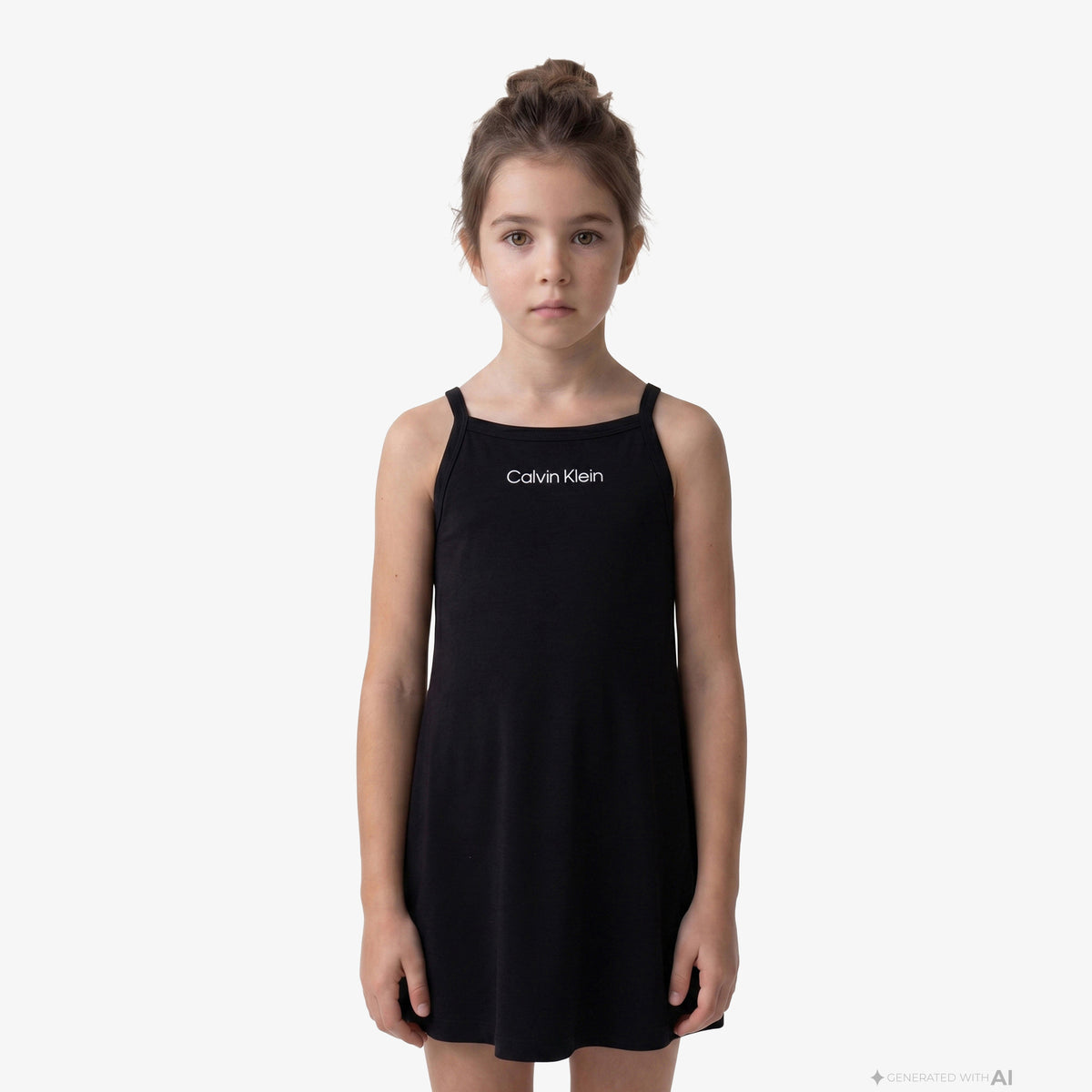 Calvin Klein Strap Punto Çocuk Siyah Elbise