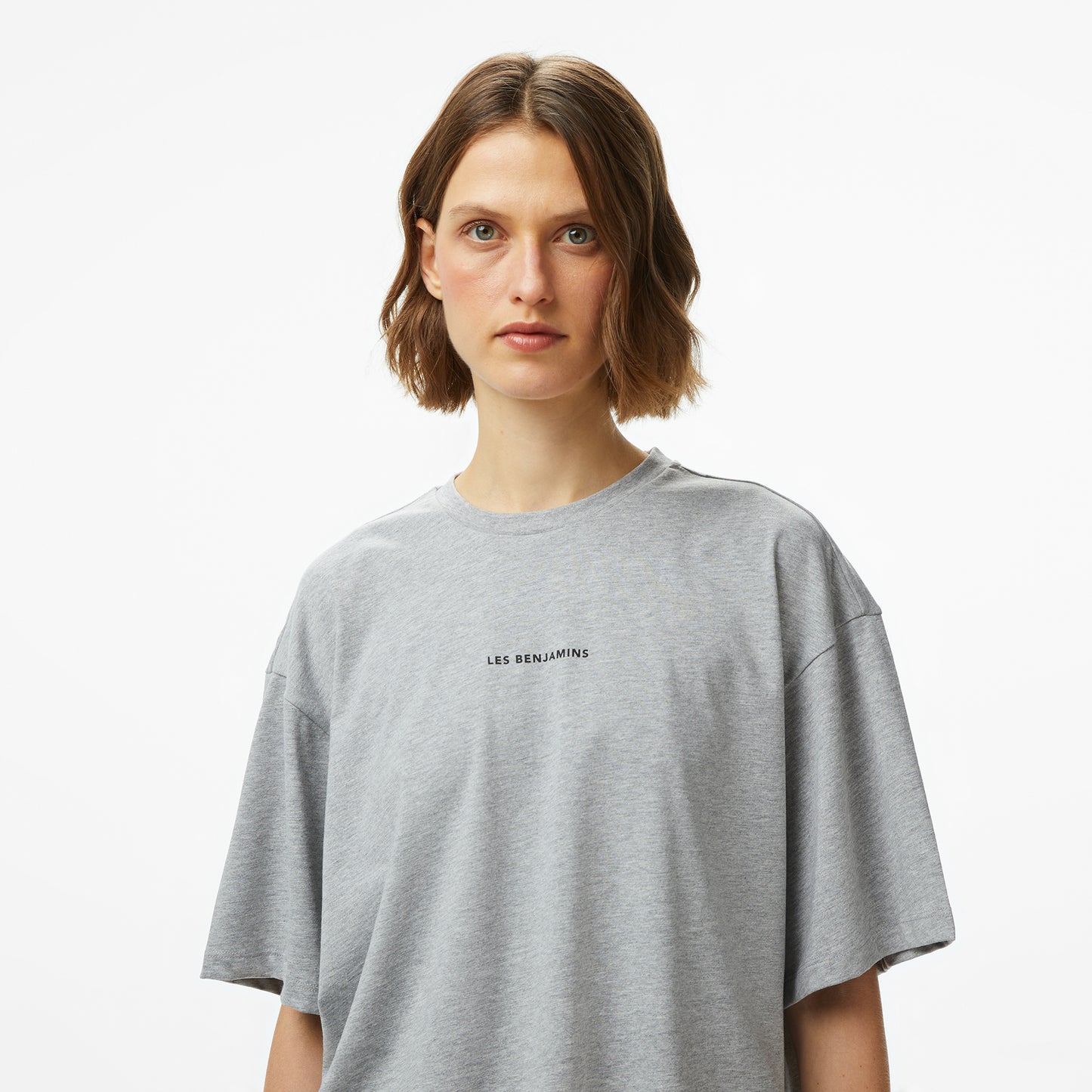 Les Benjamins Kadın Gri T-shirt