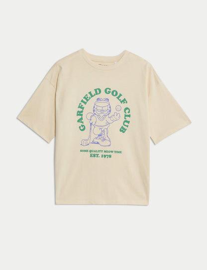 %100 Pamuk Garfield™ Golf Tişörtü (6–16 Yaş)