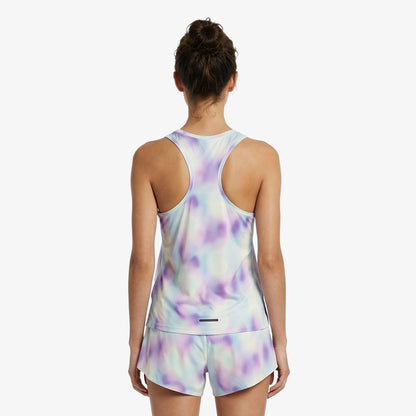 Brooks Dash Tank Printed Kadın Mavi Atlet