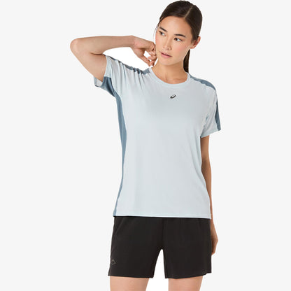 Asics Fujitrail Elite Ss Top Kadın Gri Koşu T-shirt