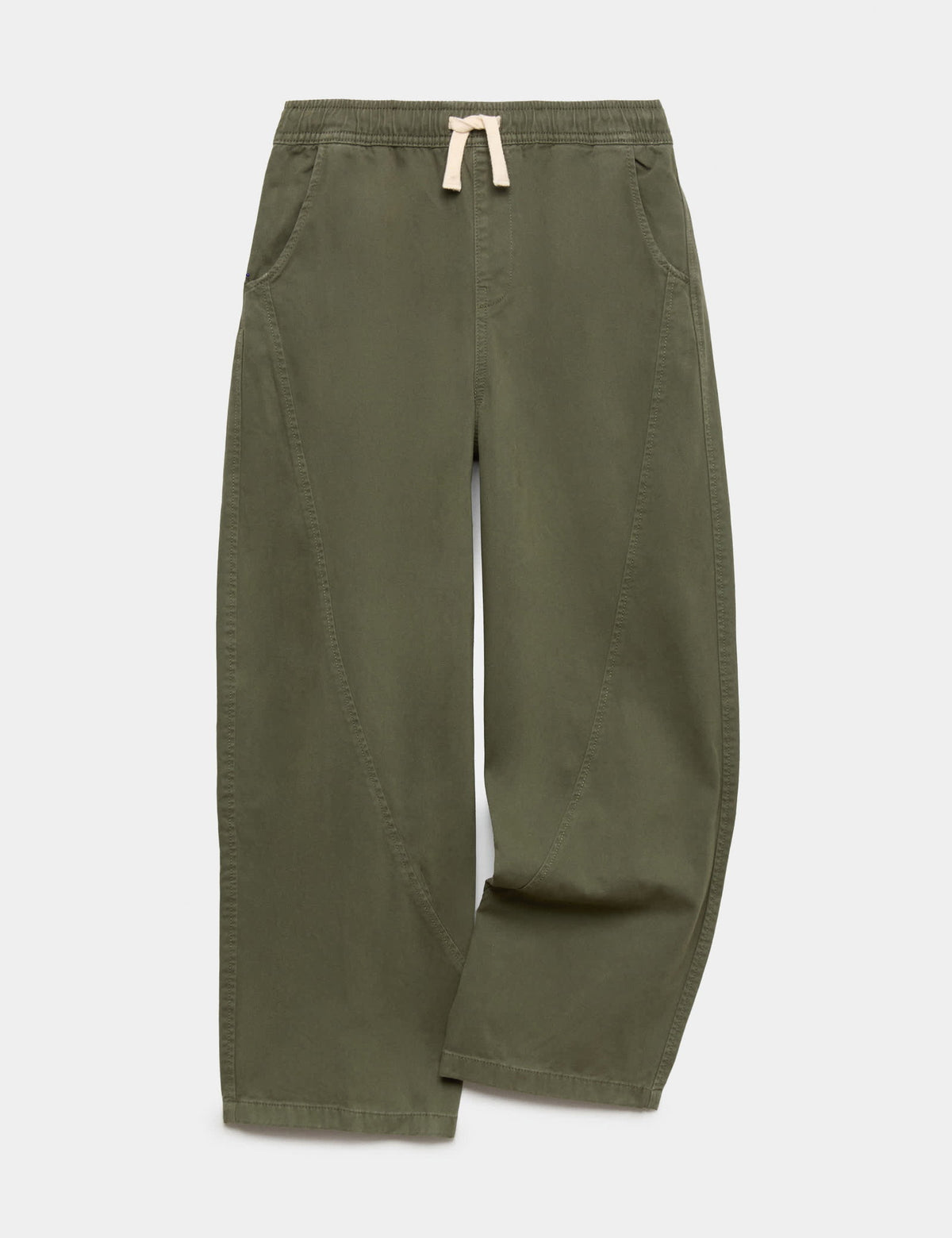 Saf Pamuk Barrel Pantolon
