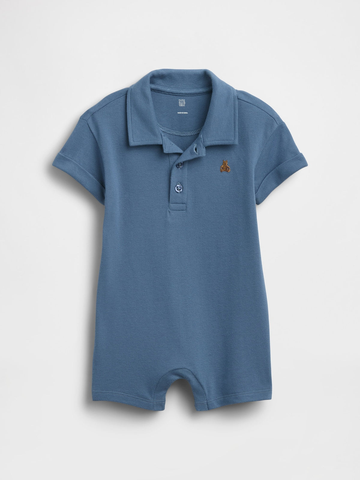 Yeşil Pique Polo Şort Tulum