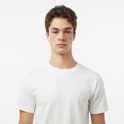 Lacoste Erkek Regular Fit Bisiklet Yaka Krem T-shirt