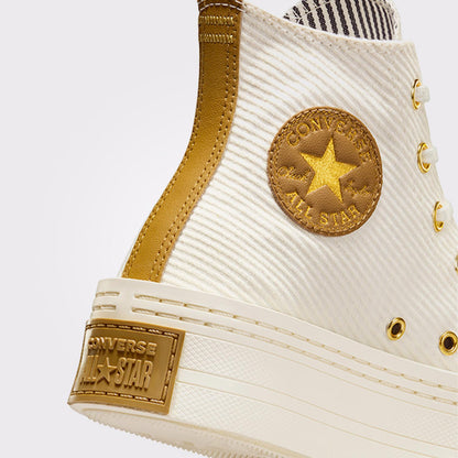 Converse Chuck Taylor All Star Modern Lift Platform Corduroy Kadın Krem Sneaker