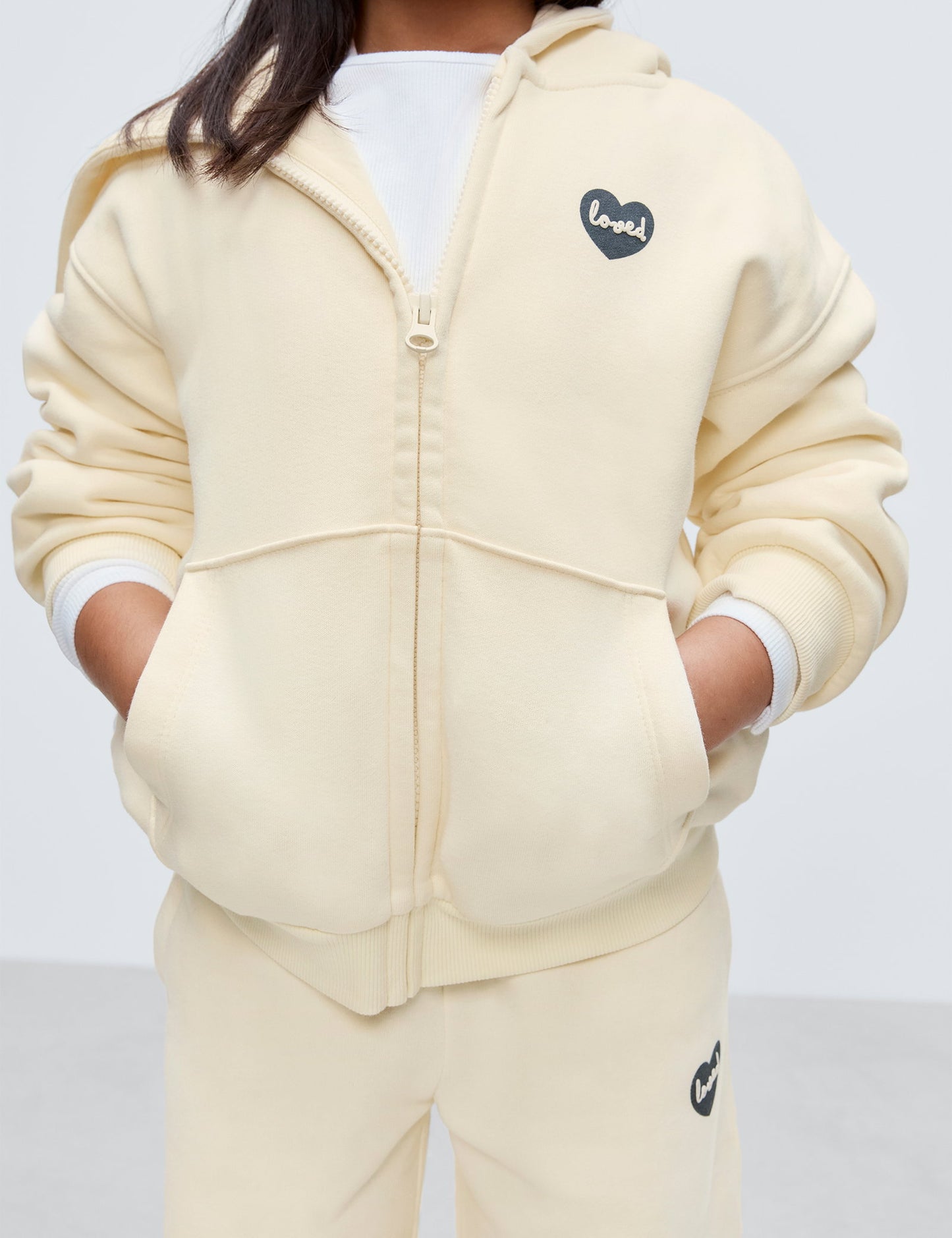Pamuk Karışımlı Loved Kapüşonlu Sweatshirt (2–8 Yaş)