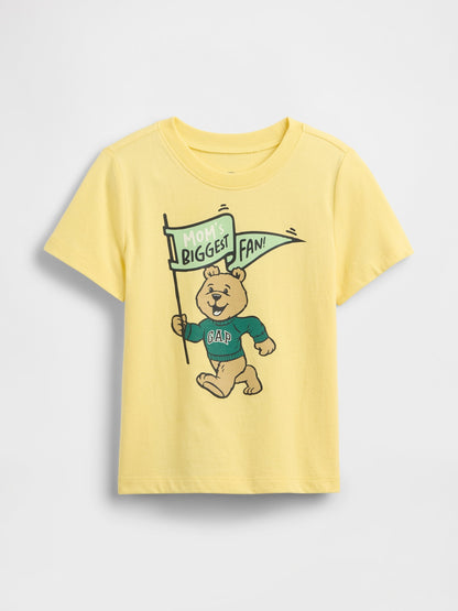 Sarı Grafik Baskılı T-shirt