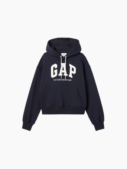 Lacivert Gap × Victoria Beckham Heavyweight Fransız Havlu Kumaş Logo Sweatshirt