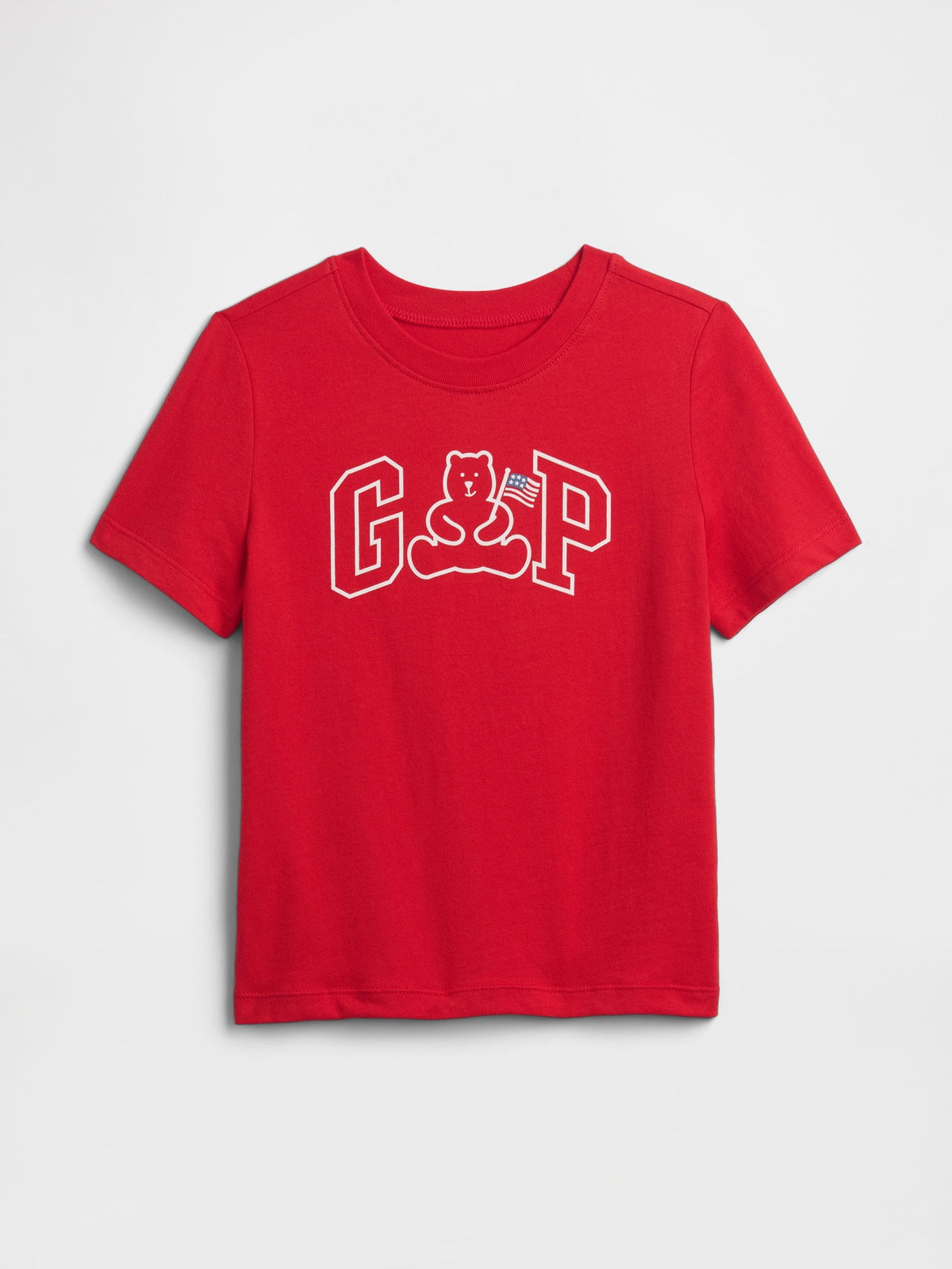 Kırmızı Grafik Baskılı T-shirt