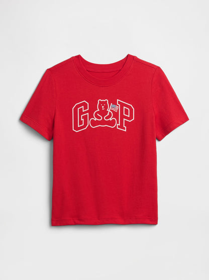 Kırmızı Grafik Baskılı T-shirt