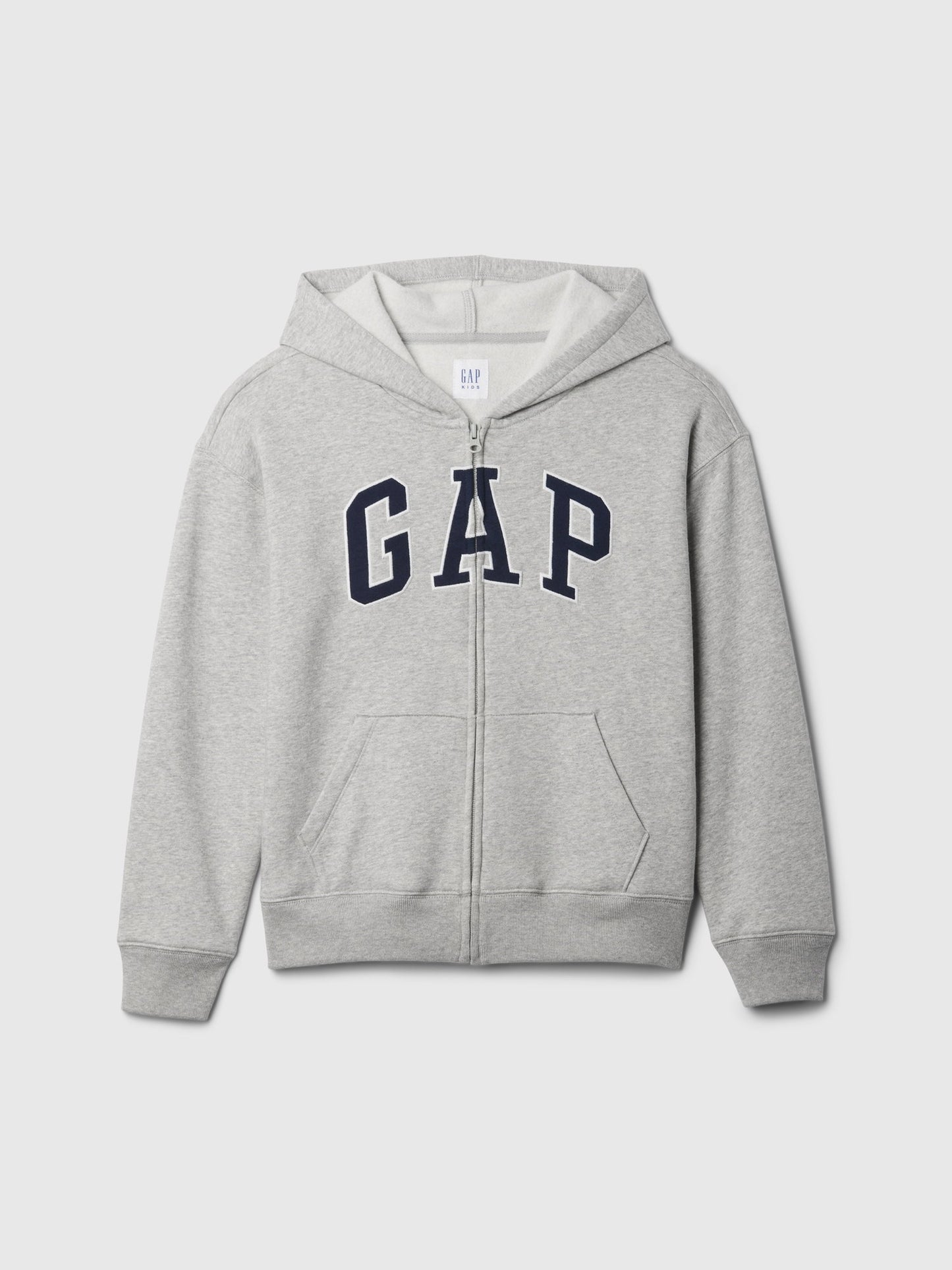 Gri Relaxed Gap Logo Fermuarlı Sweatshirt