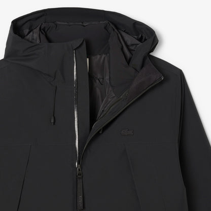 Lacoste Erkek Classic Fit Kapüşonlu Siyah Mont