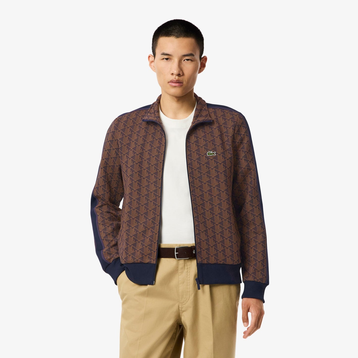 Lacoste Paris Fermuarlı Erkek Mor Sweatshirt