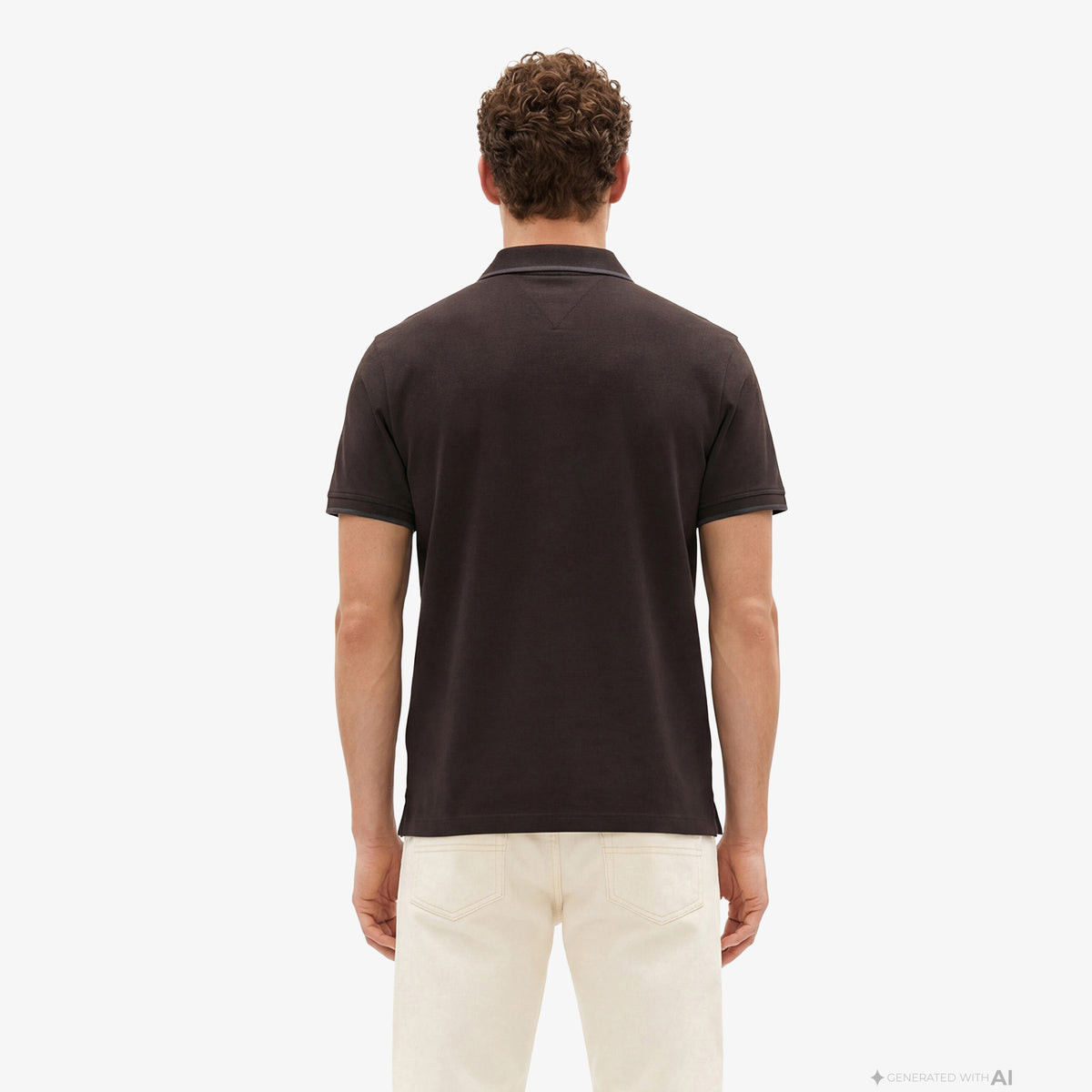 Tommy Hilfiger Seasonal Fabric Erkek Siyah Polo Yaka T-shirt
