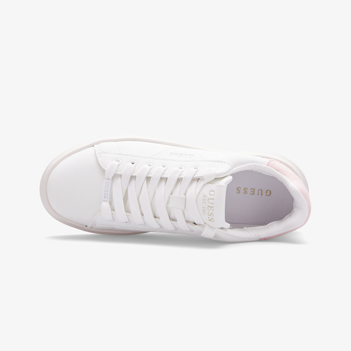 Guess Elbina Deri Kadın Pembe Sneaker