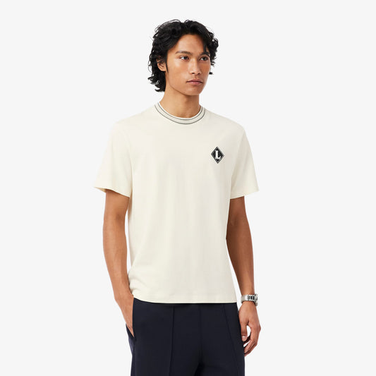 Lacoste Classic Fit Erkek Krem T-shirt