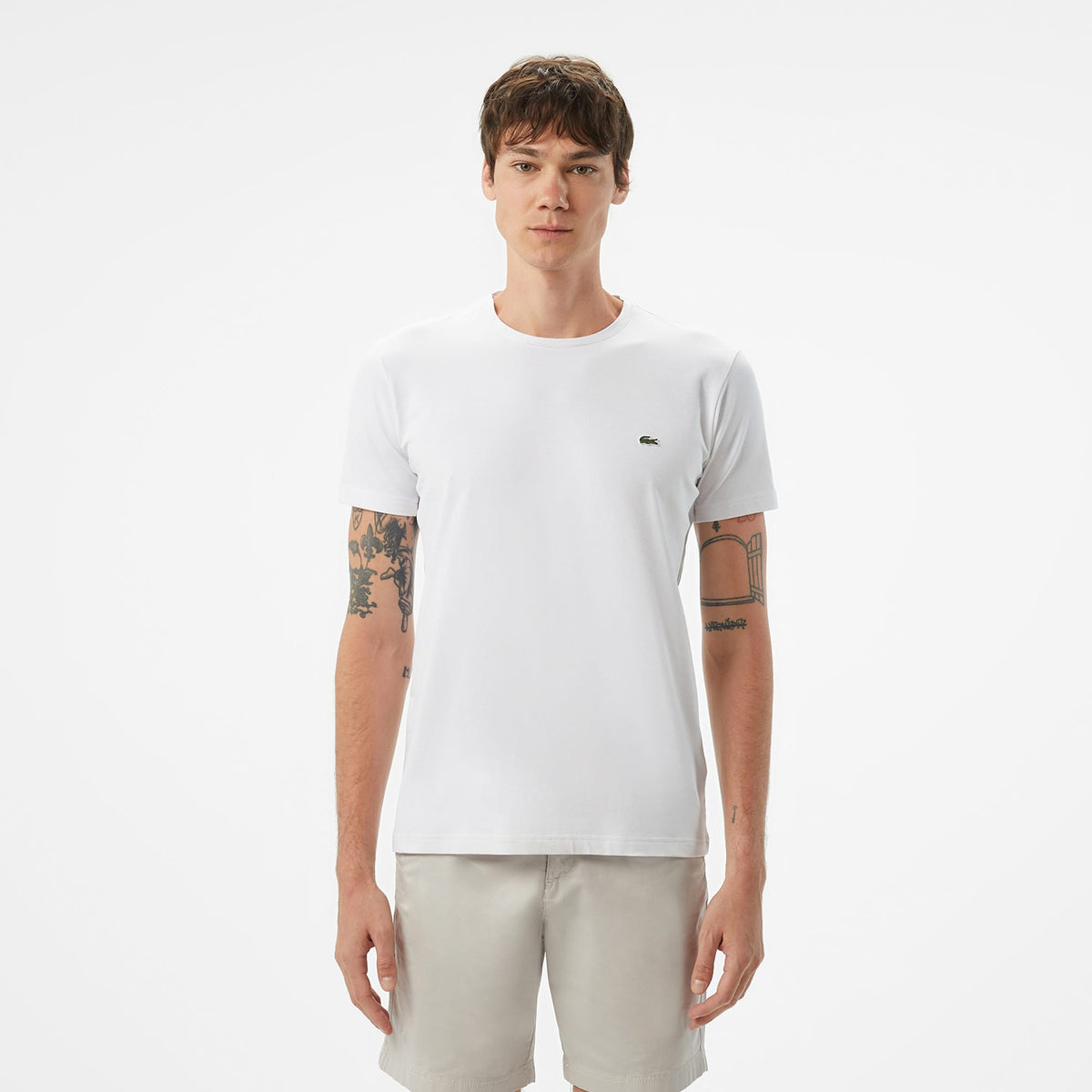 Lacoste Erkek Slim Fit Beyaz T-shirt
