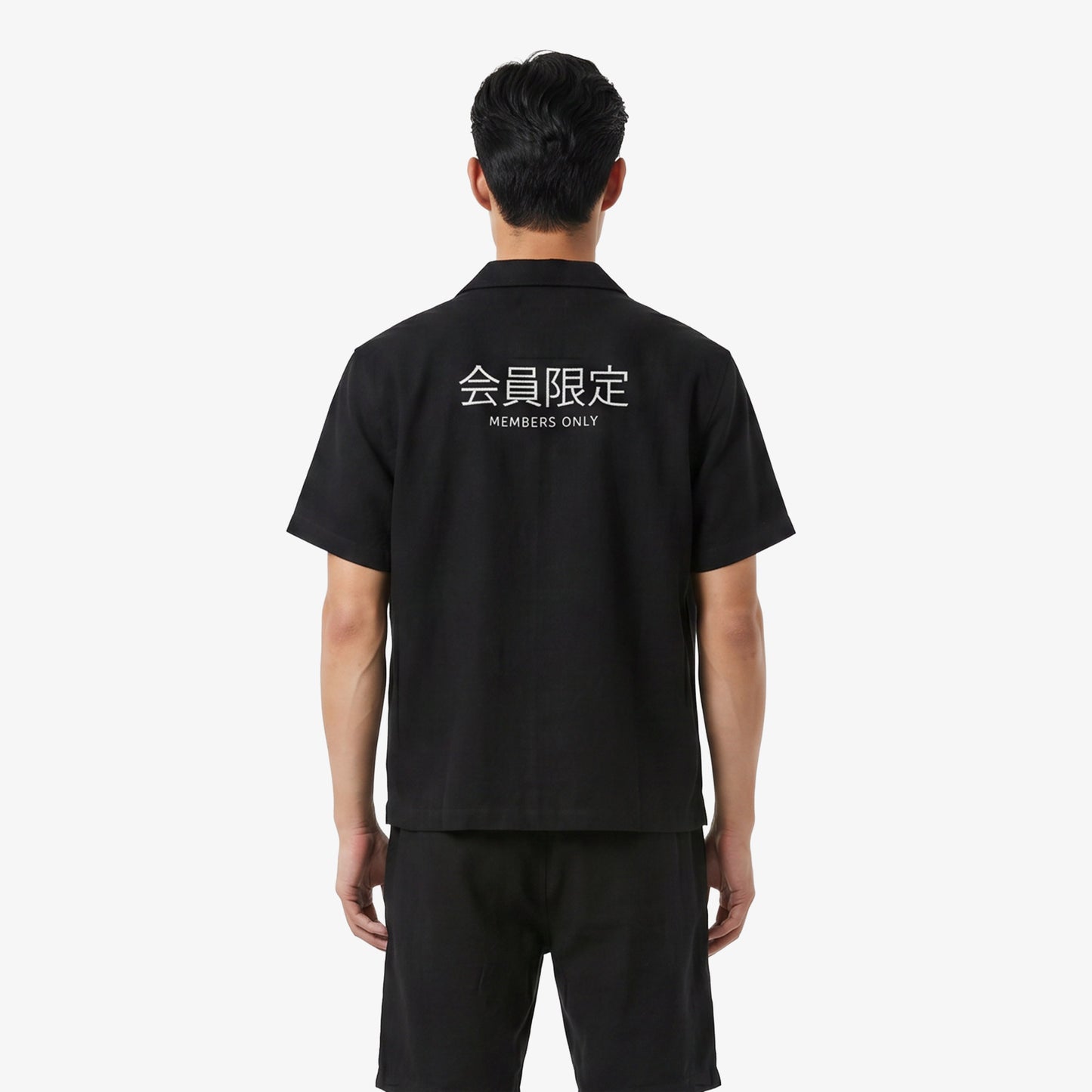 United4 Regular Fit Erkek Siyah Gömlek